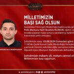 Gaziantep’ten acı haber! İçişleri Bakanı Yerlikaya açıkladı: Polis Memuru Kuzkun şehit oldu!   Gaziantep Emniyet Müdürlüğü Çevik Kuvvet Şube Müdürlüğü kadrosunda görevli Polis Memuru Halil İbrahim Kuzkun, Gaziantep Polis eğitim Merkezi (POMEM)’de eğitim verdiği esnada gaz tüfeğine sıkışan kapsülün yüzüne çarpması sonucu kaldırıldığı hastanede yapılan tüm müdahalelere rağmen kurtarılamayarak şehit oldu.  Çevik Kuvvet Şube Müdürlüğü kadrosunda görevli Polis Memuru Halil İbrahim Kuzkun, 10 Temmuz 2024 tarihinde Gaziantep POMEM’de eğitim verdiği esnada gaz tüfeğine sıkışan kapsülün yüzüne çarpması sonucu yaralanarak, hastaneye kaldırıldı. Polis Memuru Kuzkun, doktoların tüm müdahalesiene rağmen, hastanede verdiği yaşam mücadelesinde bugün yenik düştü ve şehit oldu. BAKAN YERLİKYA’DAN TAZİYE MESAJI: MİLLETİMİZİN BAŞI SAĞ OLSUN İçişleri Bakanı Ali Yerlikaya, şehit polis memuru Kuzkun için taziye mesajı yayınladı. Bakan Yerlikya, mesajında: Milletimizin başı sağ olsun. Gaziantep Çevik Kuvvet Şube Müdürlüğü kadrosunda görevli Polis Memuru Halil İbrahim KUZKUN, 10.07.2024 tarihinde Gaziantep POMEM’de eğitim verdiği esnada gaz tüfeğine sıkışan kapsülün yüzüne çarpması sonucu kaldırıldığı hastanede yapılan tüm müdahalelere rağmen kurtarılamayarak şehit olmuştur. Şehidimize Allah’tan rahmet; kederli ailesine, kahraman Emniyet Teşkilatımıza ve Milletimize başsağlığı diliyorum. Makamı âli olsun” ifadelerini kullandı. GAZİANTEP EMNİYET MÜDÜRLÜĞÜ AÇIKLAMA YAPTI Gaziantep Emniyet Müdürlüğünden yapılan açıklamada da “Müdürlüğümüz kadrosunda görevli Polis Memuru Halil İbrahim KUZKUN 10.07.2024 tarihinde eğitim esnasında meydana gelen kaza sonucu yaralanmış, kaldırıldığı hastanede 02.08.2024 tarihinde şehit olmuştur. Şehidimize Allah’tan rahmet, ailesine ve yakınlarına başsağlığı ve sabırlar dileriz” denildi. VALİ ÇEBER BAŞSAĞLIĞI DİLEDİ Gaziantep Valisi Kemal Çeber’de yayımladığı mesajda, “Şehit Polisimizin mekanı cennet, makamı ali olsun. Milletimizin ve Emniyet Teşkilatımızın başı sağ olsun” dedi. Şehit polis memuru Halil İbrahim Kuzkun, bugün saat 11.00’de Çevik Kuvvet Şube Müdürlüğü yerleşkesinde yapılacak törenin ardından Oğuzeli ilçesi Altınyurt Mahallesi’nde öğle namazına müteakip kılınacak cenaze namazının ardından toprağa verilecek.  .