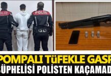 Gaziantep’te pompalı tüfekli gaspçı suçüstü yakalandı!