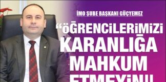 İMO Gaziantep Şube Başkanı Güçyetmez, öğrenciler için kış saati uygulaması istedi