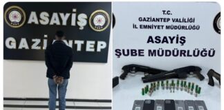 Gaziantep’te kaçak silah ve cep telefonları ele geçirildi