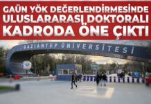 Uluslararası doktoralı öğretim elemanı sayısında Gaziantep Üniversitesi 6. sırada