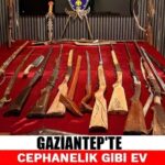 Evi cephaneliğe çevirmiş! Gaziantep’te şok operasyon
