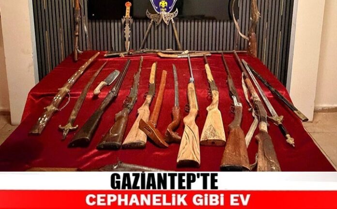 Evi cephaneliğe çevirmiş! Gaziantep'te şok operasyon