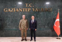 Kara Kuvvetleri Komutanı Orgeneral Tokel, Gaziantep Valisi Çeber’i ziyaret etti