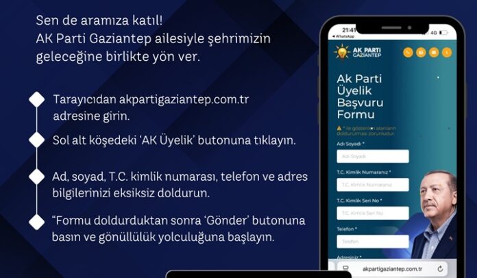 AK Parti Gaziantep'te dijital üyelik dönemi başladı