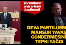 DEVA Partisi Gaziantep Milletvekili Kaya’nın Mansur Yavaş göndermesine tepki yağdı