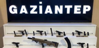 Gaziantep’te çok sayıda silah ele geçirildi