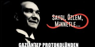 Gaziantep protokolünden 10 Kasım Atatürk’ü Anma Günü mesajları