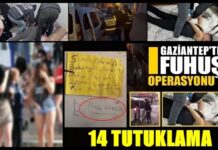 Fuhuş operasyonunda şoke eden duvar yazısı! Gaziantep’te 14 tutuklama var