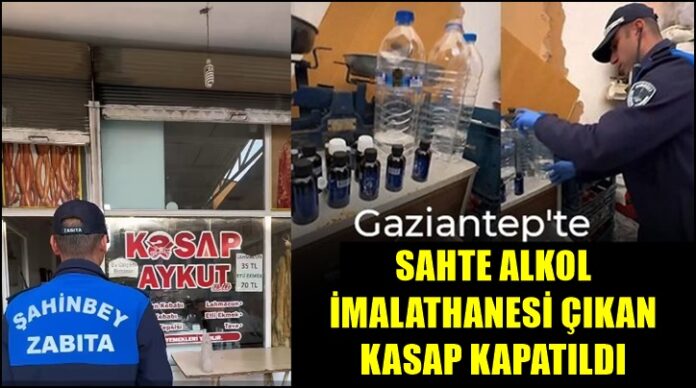 Bunu da gördük: Gaziantep'teki kasap, sahte alkol imalathanesi çıktı!