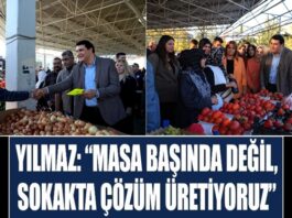 Başkan Yılmaz, semt pazarında esnaf ve vatandaşlarla buluştu