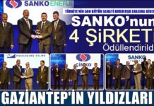 SANKO’nun 4 şirketine Gaziantep’in Yıldızları ödülü