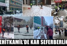 Gaziantep beyaza büründü: Şehitkâmil’de kar ve buzlanmaya karşı kesintisiz mücadele