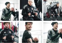 Gaziantep FK, yoğun kar yağışı nedeniyle salonda çalıştı