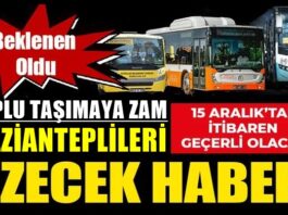 Bu haber Gazianteplileri üzecek! Toplu taşımaya zam geldi!