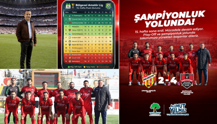 Gaziantep Şehitkamil Belediyespor, zirve yarışını sürdürüyor