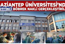 Gaziantep Üniversitesi’nde 1.071’inci böbrek nakli törenle kutlandı