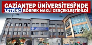 Gaziantep Üniversitesi’nde 1.071’inci böbrek nakli törenle kutlandı
