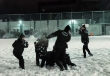 Gaziantep’te Çevik Kuvvet ile Özel Harekat arasında kartopu savaşı