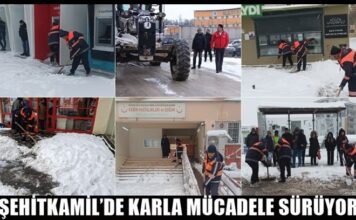 Gaziantep kar altında! Şehitkamil’de karla mücadele aralıksız sürüyor