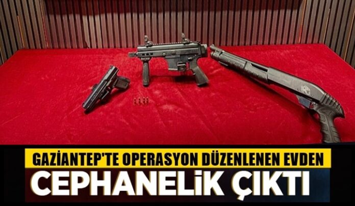 Gaziantep'te o evin bodrumundan cephanelik çıktı
