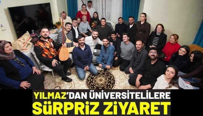 Başkan Yılmaz'dan öğrenci evine sürpriz ziyaret