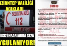 Gaziantep’te 112’ye asılsız çağrı ve ihbar yapan 44 kişiye para cezası uygulandı