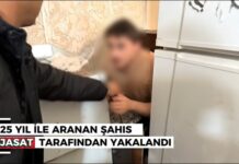 Gaziantep’te 25 yıl 6 ay hapis cezasıyla aranan firari mutfak dolabında yakalandı!