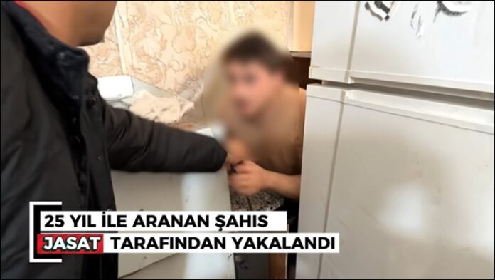 Gaziantep'te 25 yıl 6 ay hapis cezasıyla aranan firari mutfak dolabında yakalandı