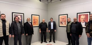 Gaziantep’te “Etem Çalışkan Çizgileri ile Atatürk Portreleri” sergisi açıldı