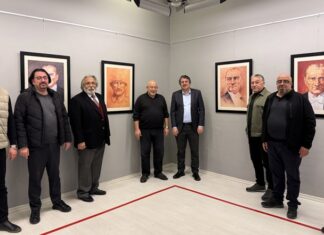 Gaziantep’te “Etem Çalışkan Çizgileri ile Atatürk Portreleri” sergisi açıldı