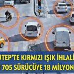 18 milyon lira! Gaziantep’te kırmızı ışık ihlaline ceza yağdı
