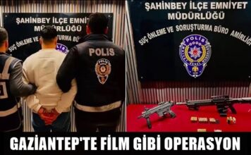 Gaziantep’te film gibi operasyon! Otomatik tabanca ve tüfekle yakalandı!