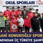 Kuşadası’nda Gaziantep’e 3 Türkiye şampiyonluğu kazandırdılar