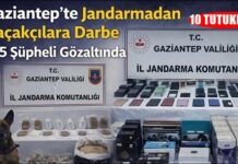 Gaziantep’te büyük operasyon: 165 gözaltı, 10 tutuklama
