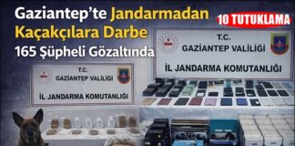 Gaziantep’te büyük operasyon: 165 gözaltı, 10 tutuklama