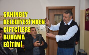 Gaziantep’te çiftçilere budama eğitimi veriliyor