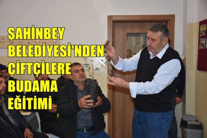 Gaziantep'te çiftçilere budama eğitimi veriliyor