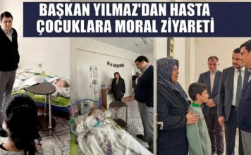 Başkan Yılmaz’dan hasta çocuklara moral ziyareti