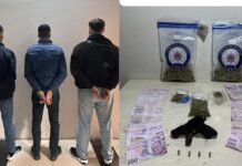 Gaziantep’te operasyon: Esrar, paralar ve tabanca ile yakalandılar!