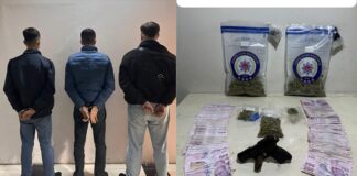 Gaziantep’te operasyon: Esrar, paralar ve tabanca ile yakalandılar!