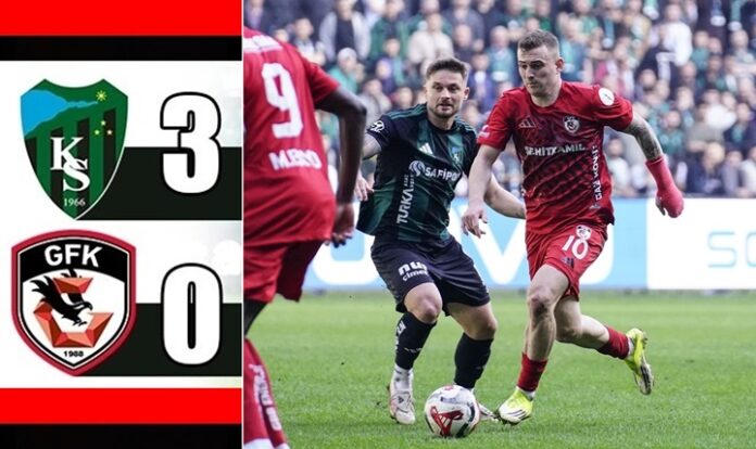 10 kişi kalan Gaziantep FK, deplasmanda Kocaelispor'a farklı yenildi: 3-0