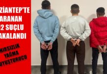 Gaziantep’te polis ekipleri çeşitli suçlardan aranan 12 kişiyi yakaladı