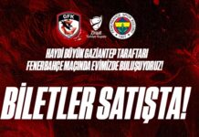 Gaziantep FK-Fenerbahçe maçı biletleri satışa çıktı