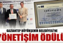 Ödüle doymuyor: Gaziantep Büyükşehir’e Avrupa’dan bir ödül daha!
