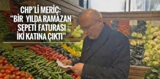 CHP Gaziantep Milletvekili Meriç, “Ramazan sepeti bir yılda yüzde 100 zamlandı”