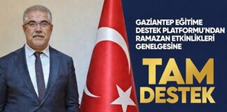 Milli Eğitim Bakanı Tekin’in “Ramazan Ayı Etkinlikleri” genelgesine Gaziantep’ten tam destek