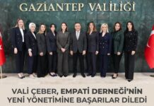 Vali Çeber, Gaziantep Empati Derneği’nin yeni yönetimini kabul etti
