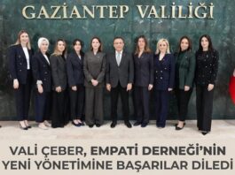 Vali Çeber, Gaziantep Empati Derneği’nin yeni yönetimini kabul etti