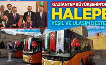 Gaziantep Büyükşehir’den Halep’e Millet Bahçesi ve ulaşım desteği